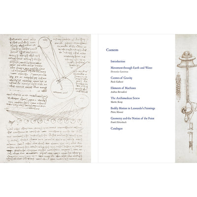 Leonardo da Vinci: A Mind in Motion Exhibition Catalogue Hardback Contents
