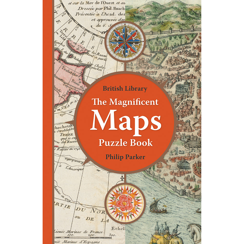 The Magnificent Maps Puzzle Book paperback british library cartography cover