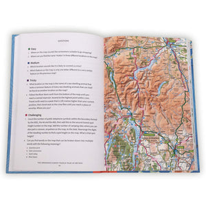 Inside spread of The Ordnance Survey Puzzle Tour of Britain
