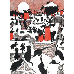 A Black Cat Holiday Christmas Cards Pack of 8