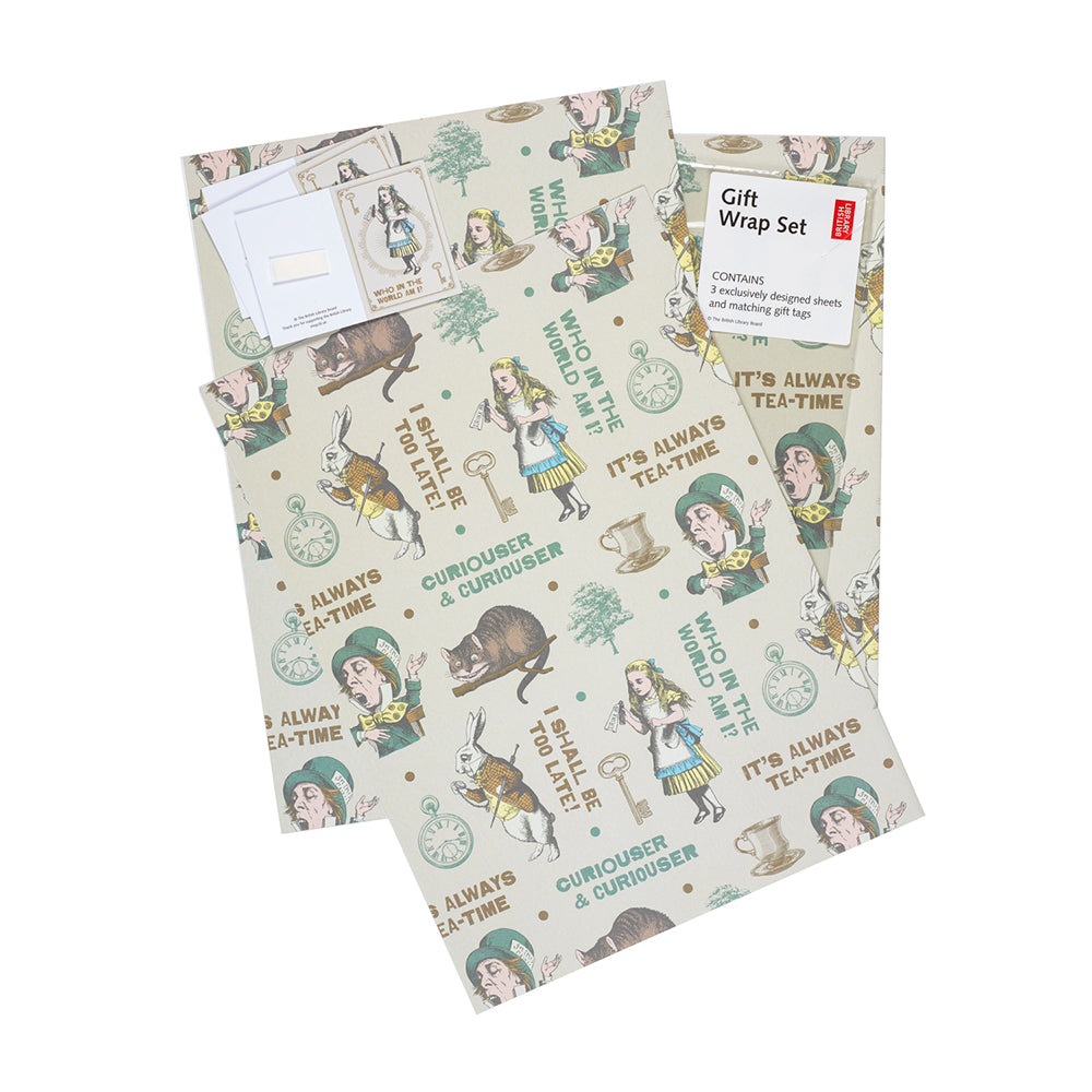 Alice and Friends Gift Wrap Set out of packaging