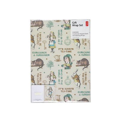 Alice and Friends Gift Wrap Set in Packaging