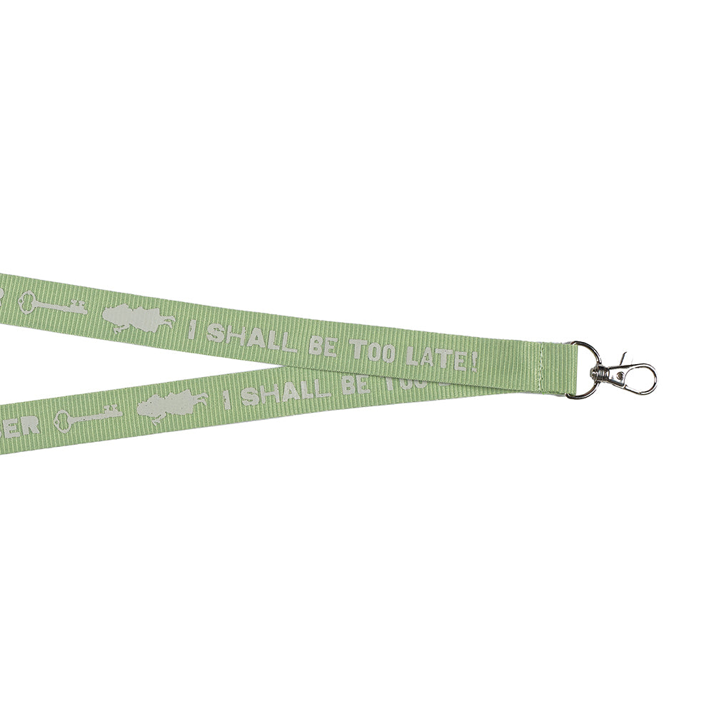 Alice's Adventures in Wonderland Lanyard End with 'I Shall Be Too Late!' text