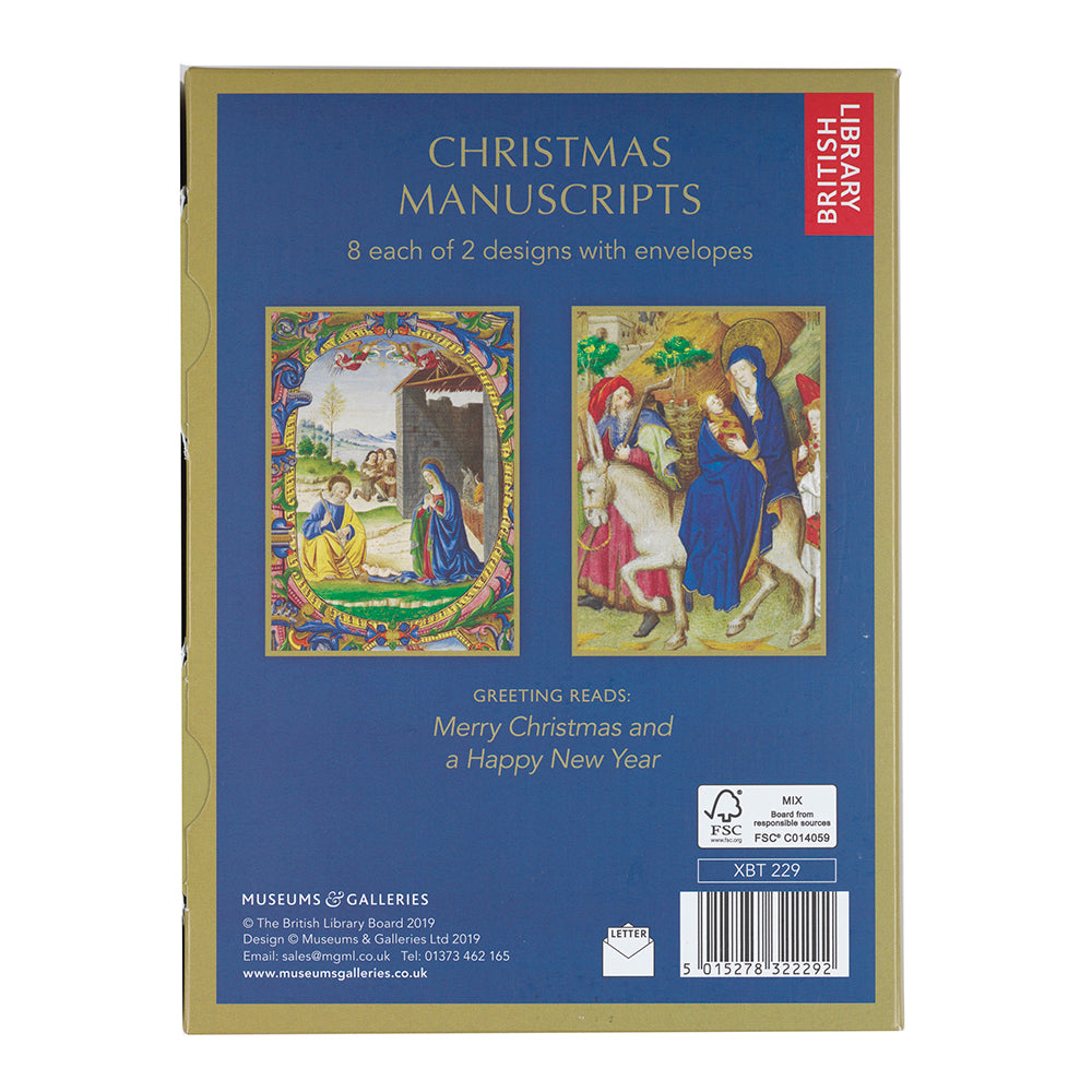 Christmas Manuscripts Boxed Cards 16 Pack Back