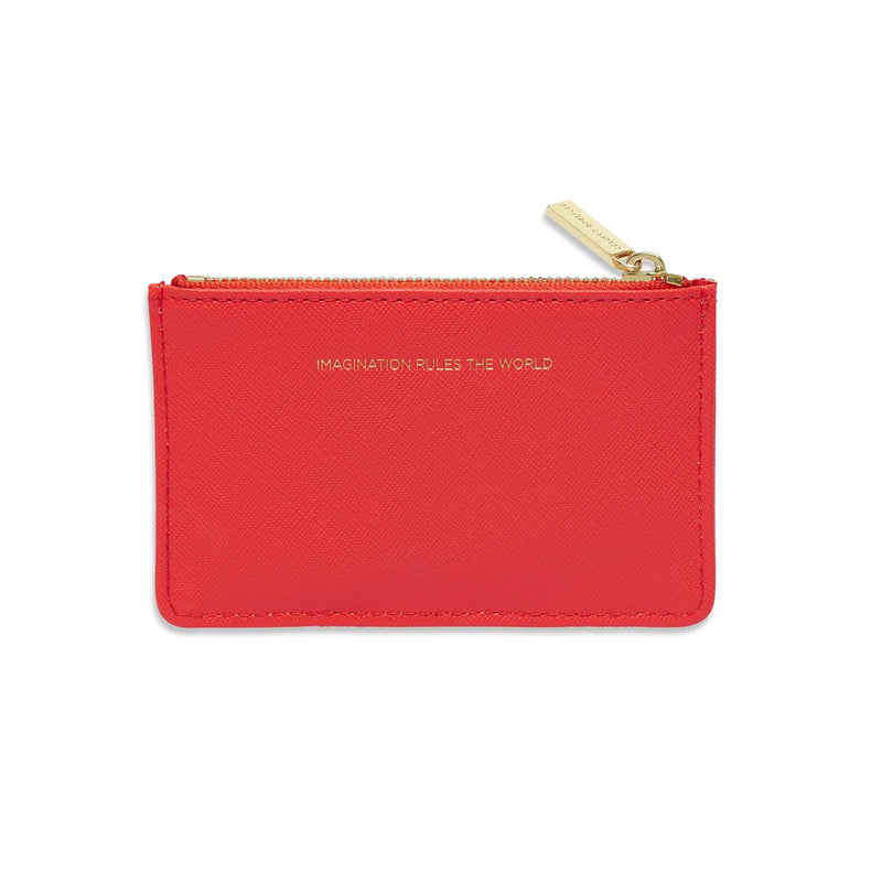 Image of  Coral Faux Leather Card Wallet back