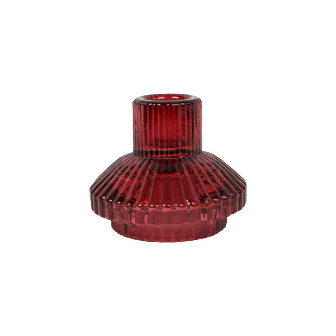 Small Burgundy Candle Holder