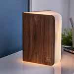 Smart Book Light Walnut Mini Partially Open Lifestyle Shot