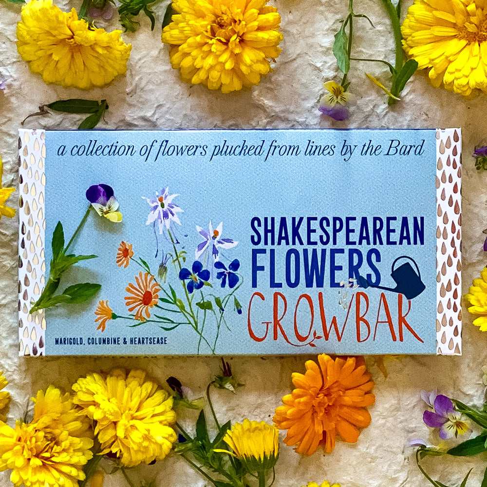 Shakespearean Flowers Growbar with flowers