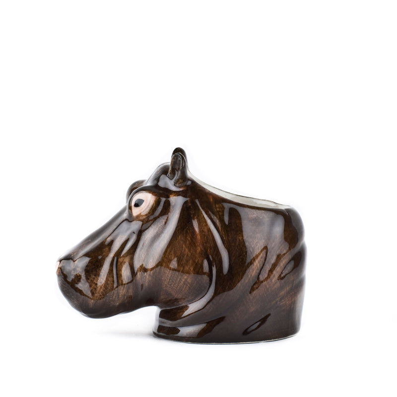 Image of Hippo Ceramic Egg Cup with Egg