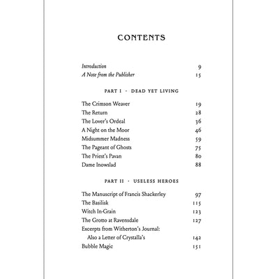 I Am Stone Contents Page 1