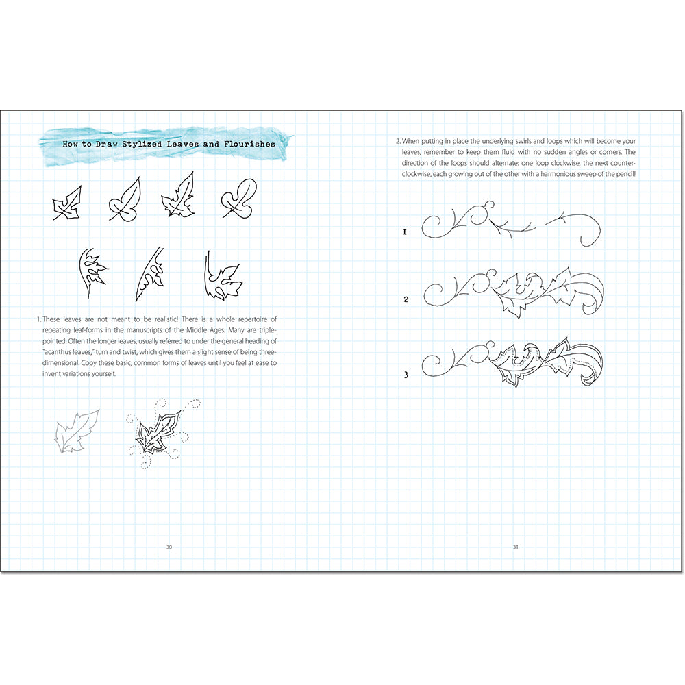 Illuminated Letters Sketchbook Inside Pages