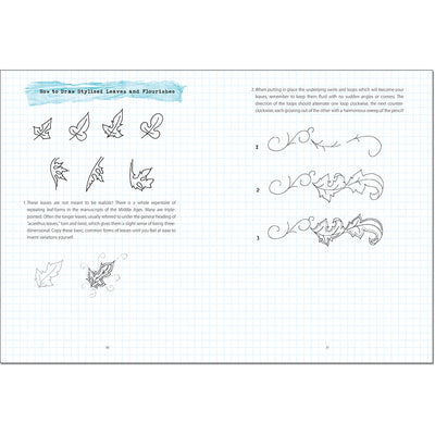 Illuminated Letters Sketchbook Inside Pages