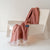 Recycled Wool Knee Blanket in Rust Herringbone