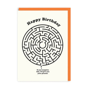 Maze Happy Birthday Card