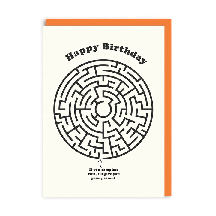 Maze Happy Birthday Card