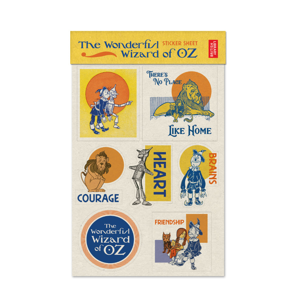 A 2 sheet sticker set, featuring the best loved characters from the original facsimile of The Wonderful Wizard of Oz with illustrations by W. W. Denslow from 1900.