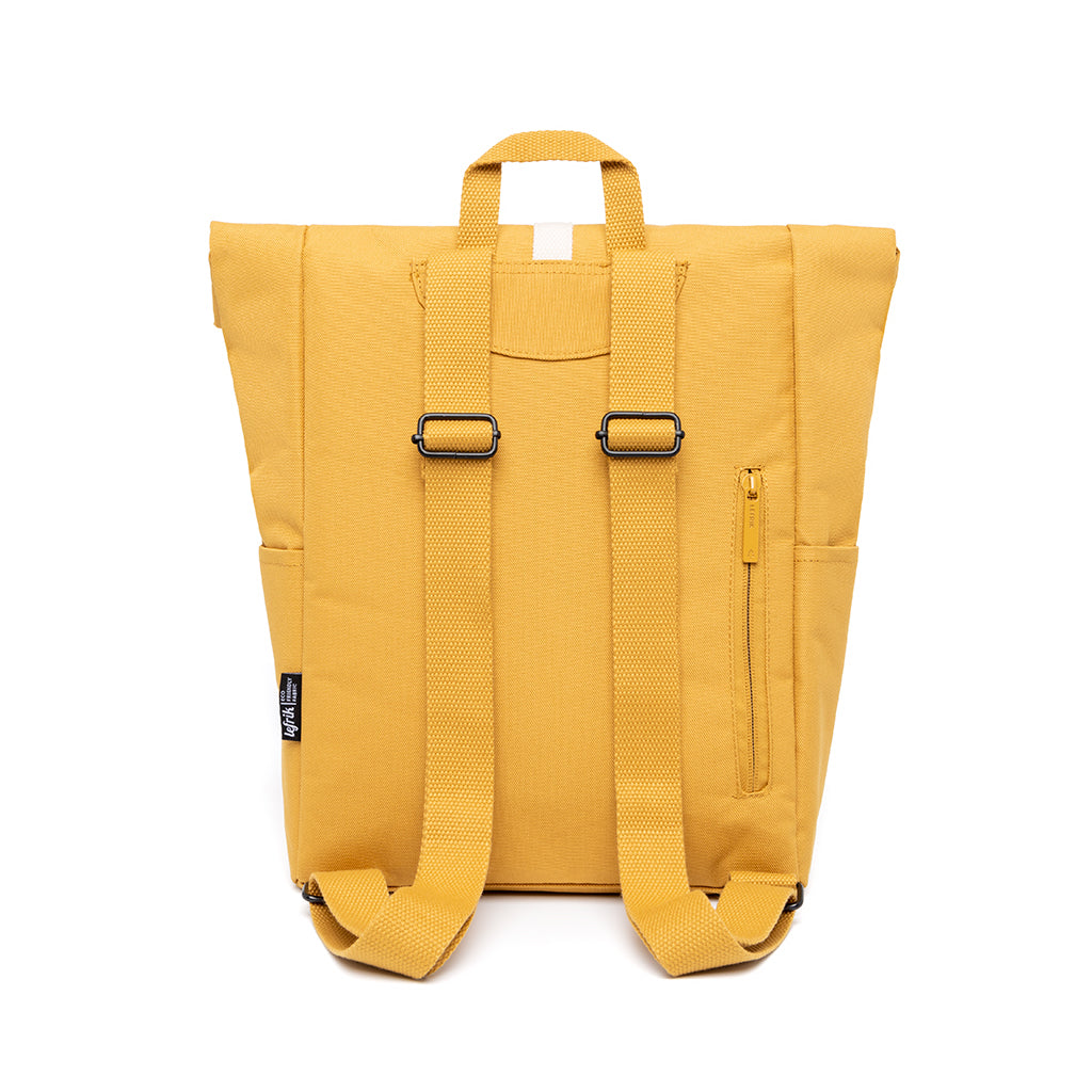 Mustard Roll Mini Backpack from LeFrik reverse