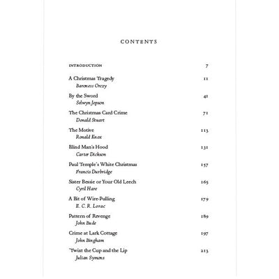 The Christmas Card Crime and Other Stories contents page