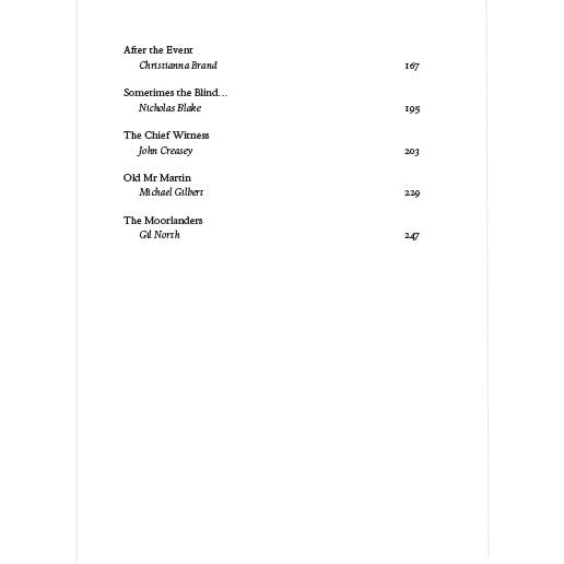 The Long Arm of the Law contents page 2