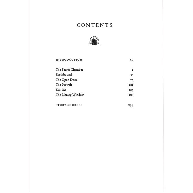 The Open Door and Other Stories of the Seen and Unseen contents page