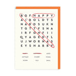 Word Search Happy Birthday Card