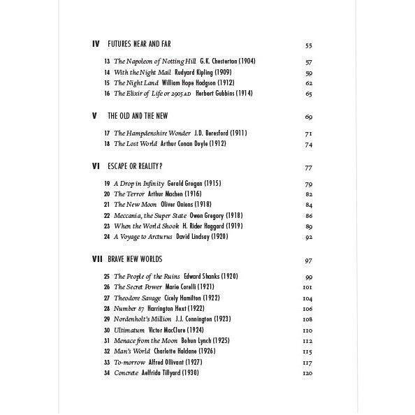 Yesterday's Tomorrows: The Story of British Science Fiction in 100 Books contents page 2
