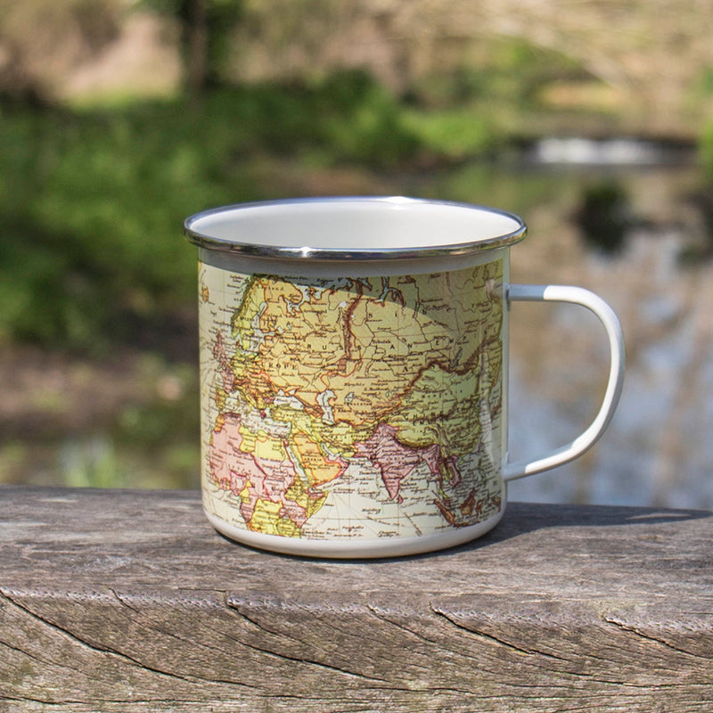 Pale Map Enamel Mug