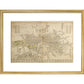 Cary Map of London and Westminster print in gold frame