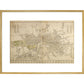 Cary Map of London and Westminster print in gold frame