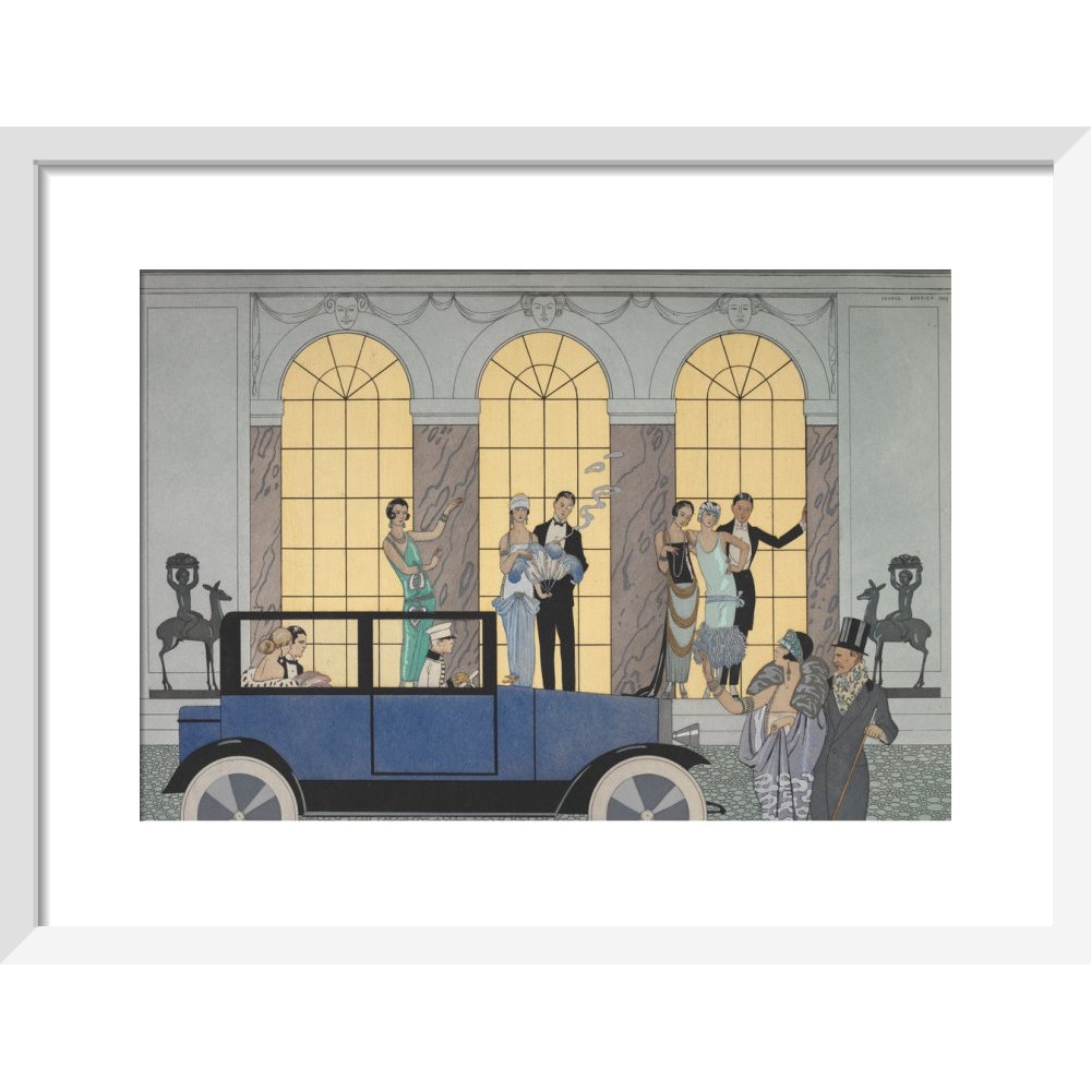 Au Revoir print in white frame