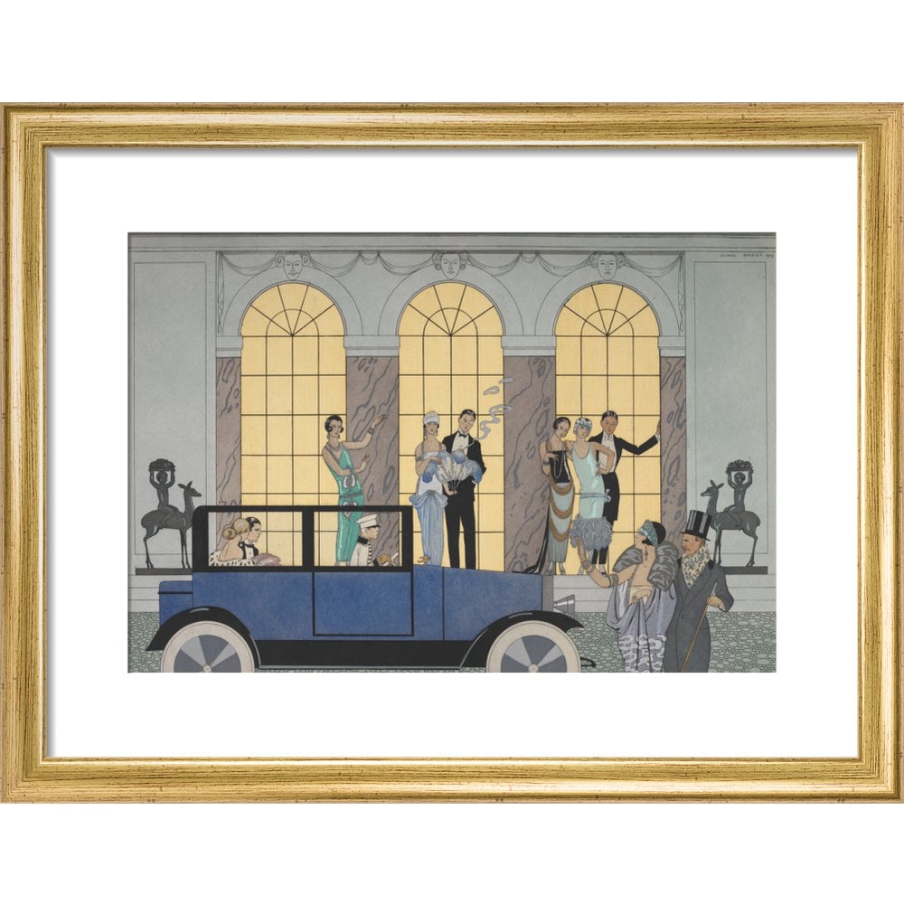 Au Revoir print in gold frame