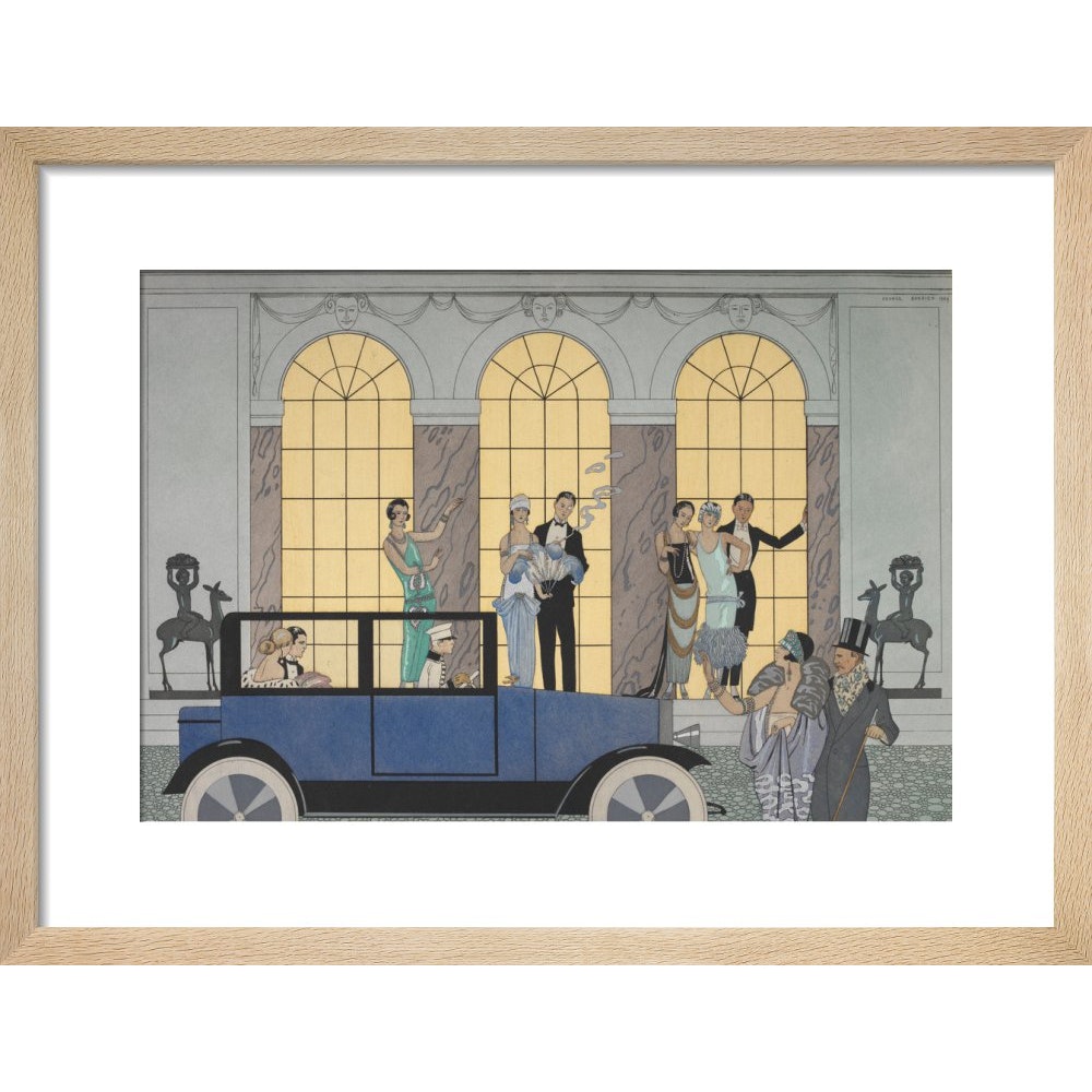 Au Revoir print in natural frame