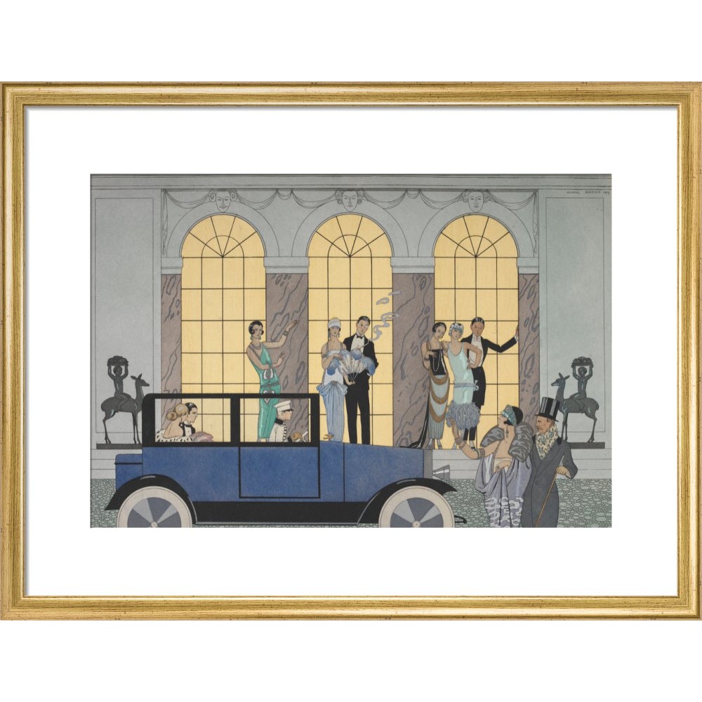 Au Revoir print in gold frame