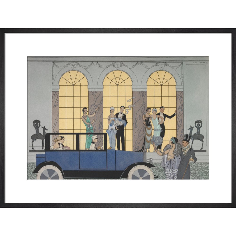 Au Revoir print in black frame