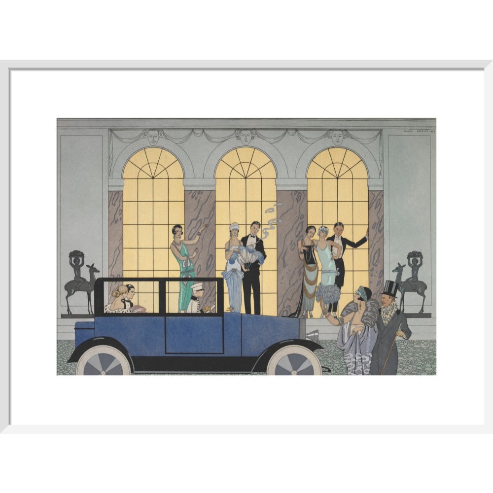 Au Revoir print in white frame