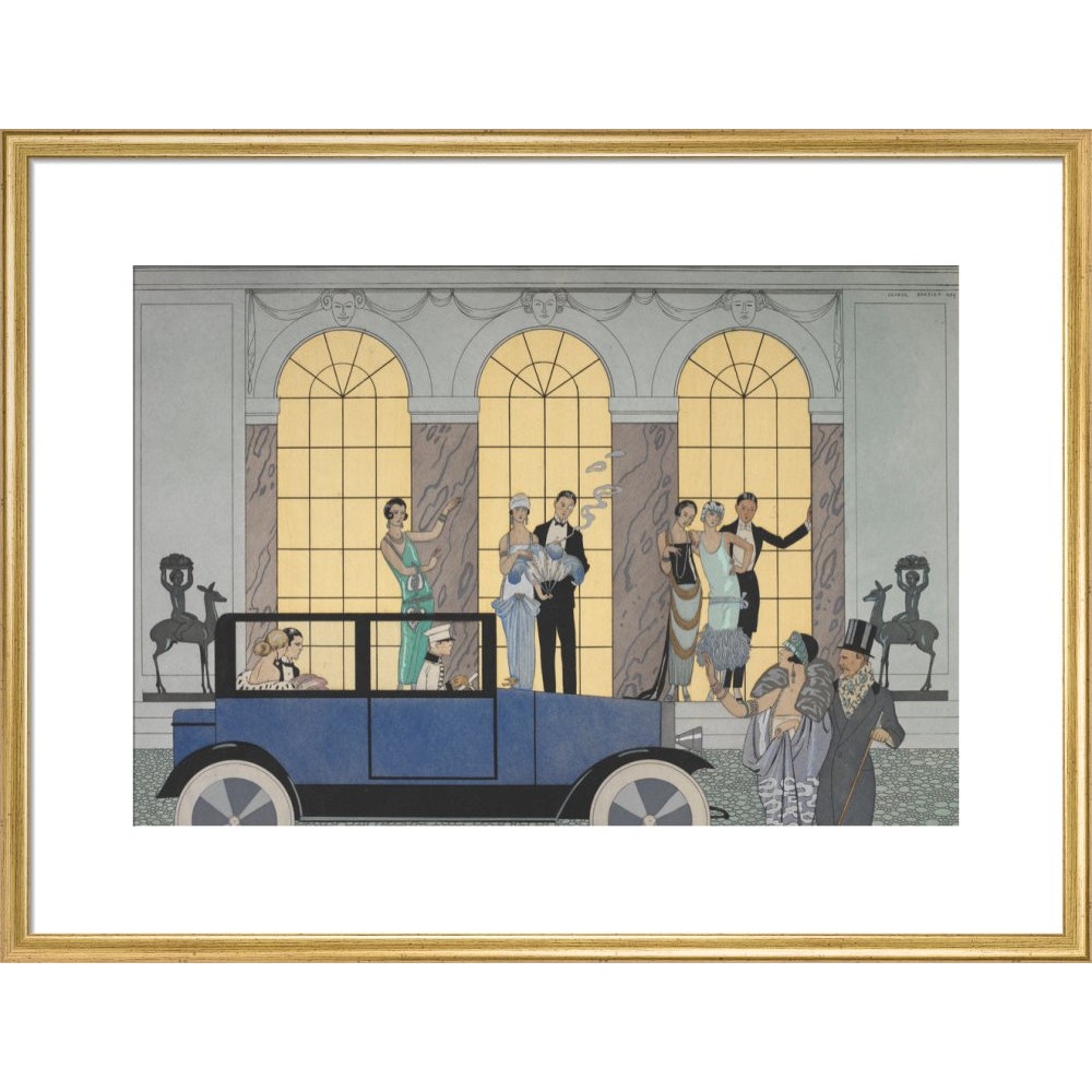 Au Revoir print in gold frame