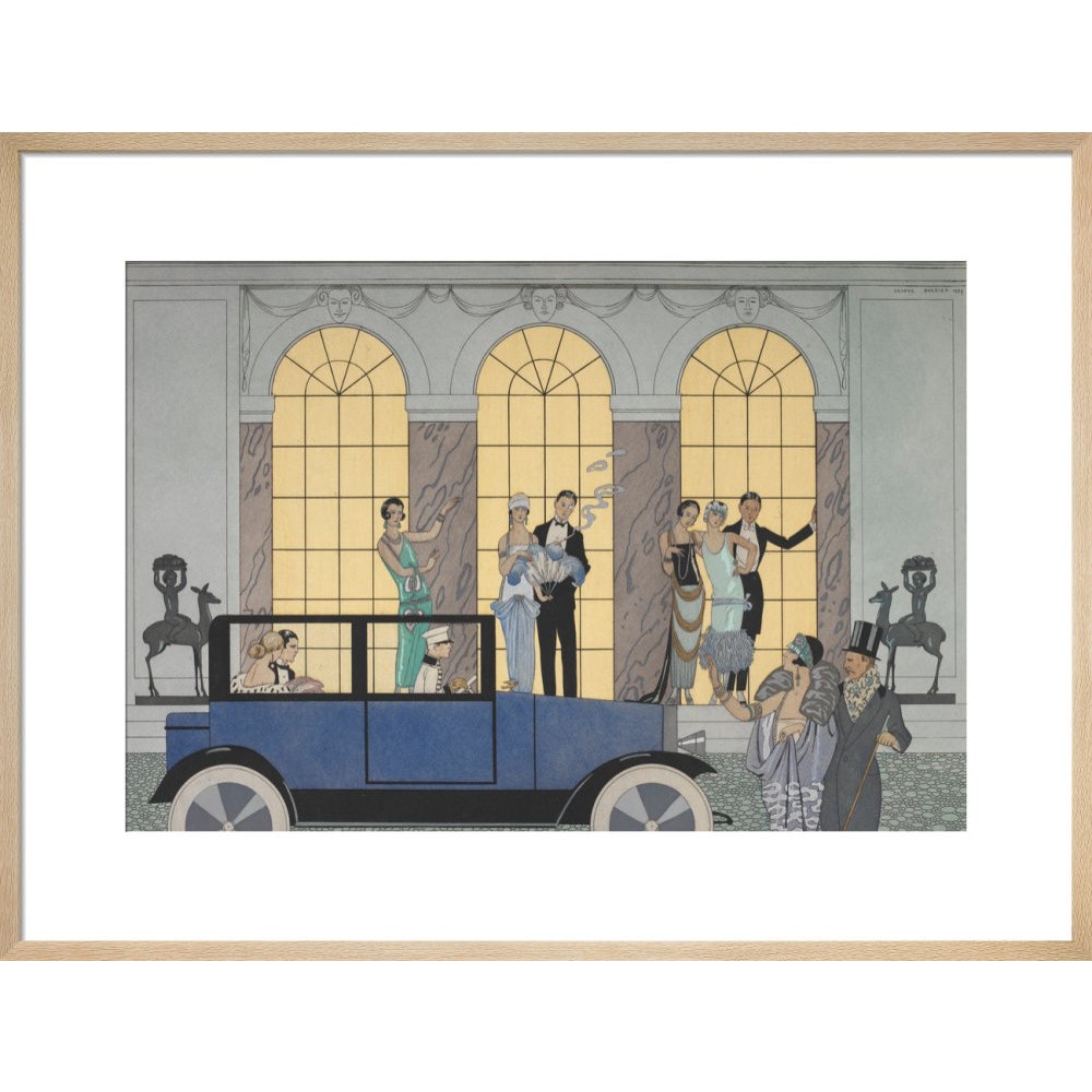 Au Revoir print in natural frame