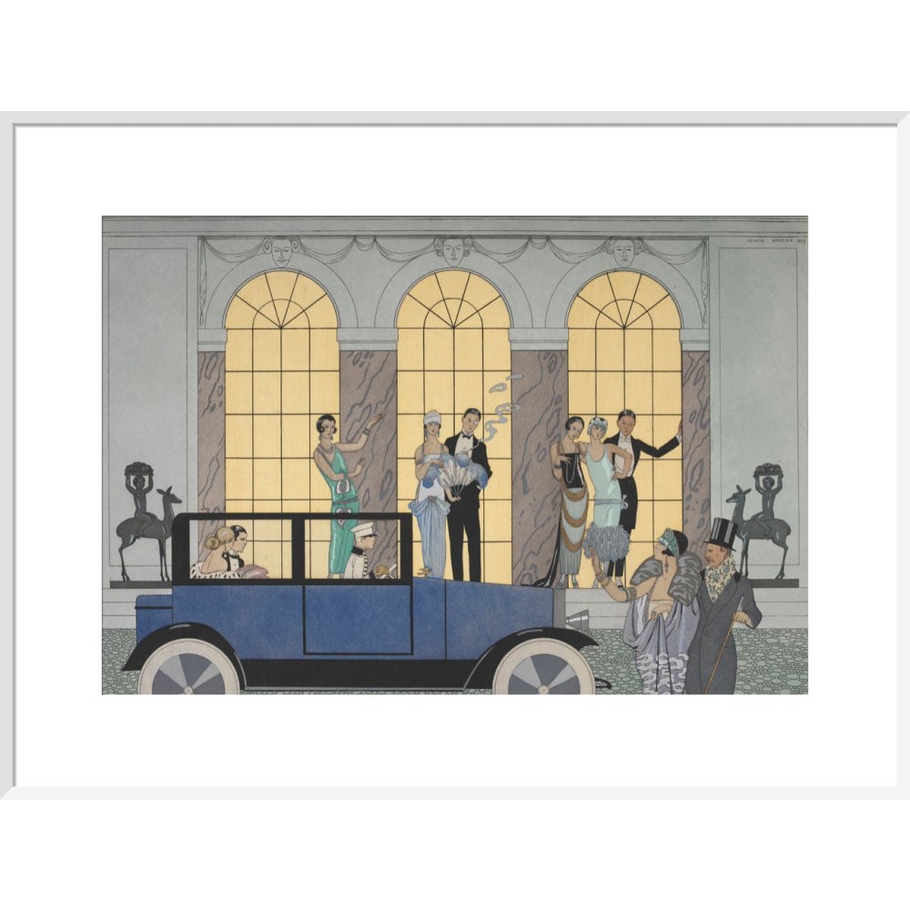 Au Revoir print in white frame