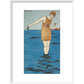 Costume de Bain print in white frame