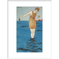 Costume de Bain print in white frame