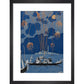 En Bateau print in black frame