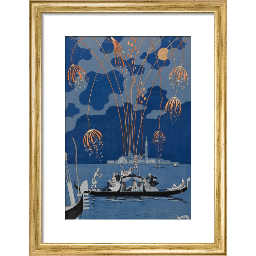 En Bateau print in gold frame