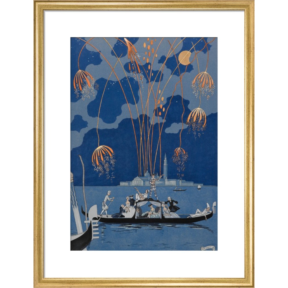 En Bateau print in gold frame