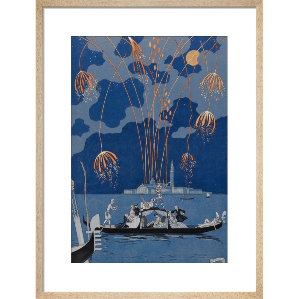 En Bateau print in natural frame