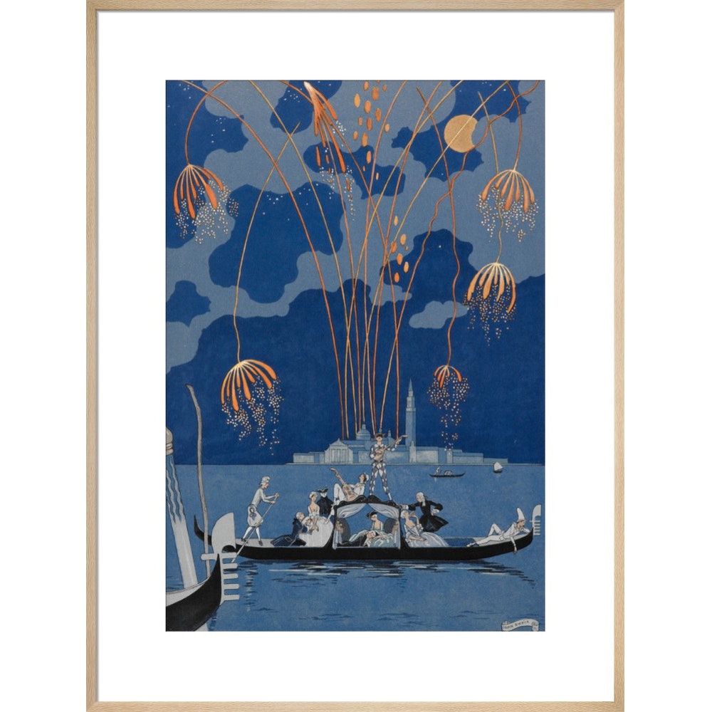 En Bateau print in natural frame