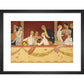 Eventails print in black frame