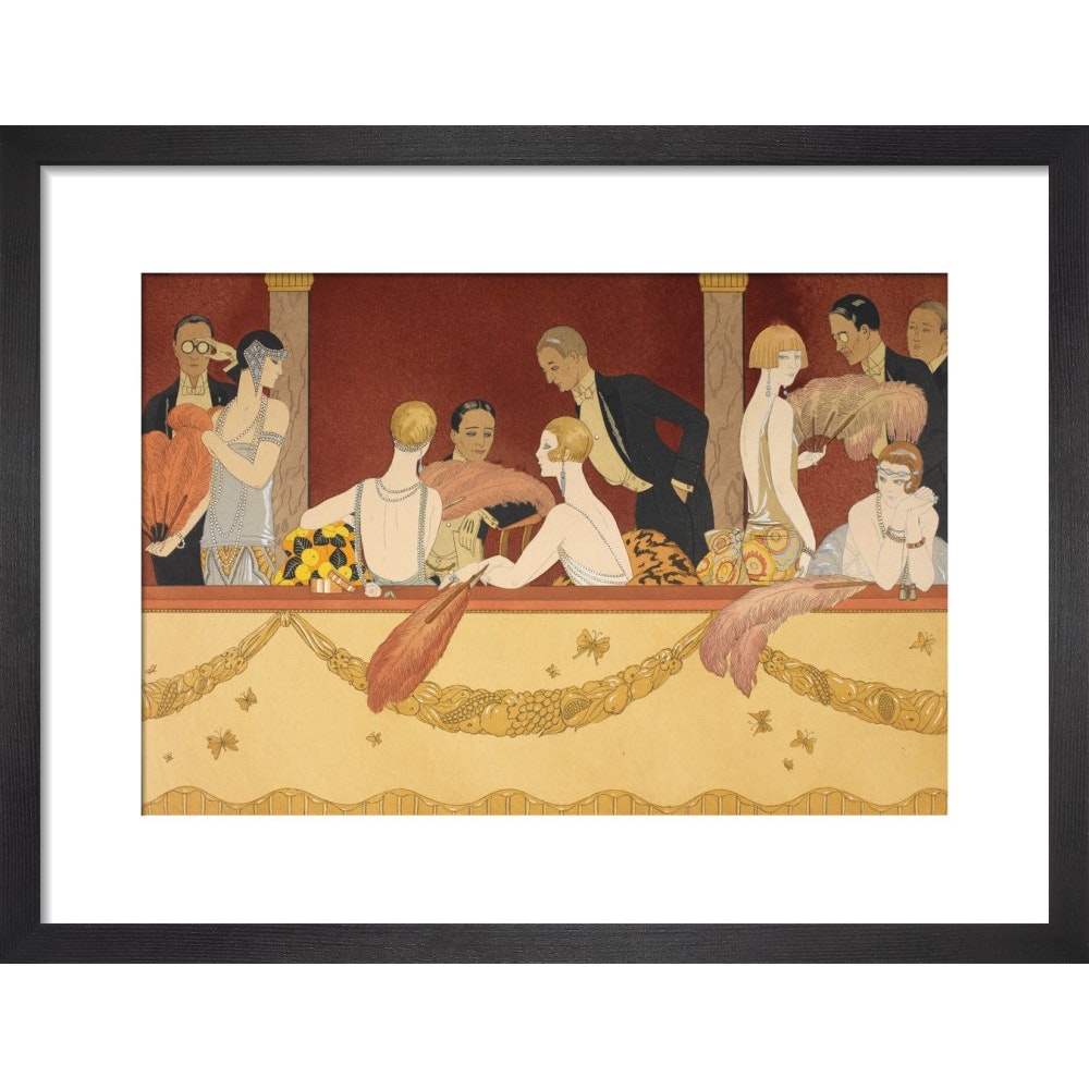 Eventails print in black frame