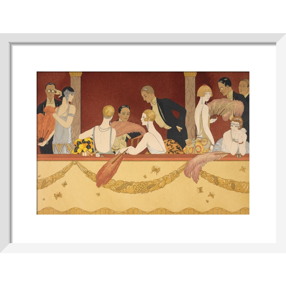 Eventails print in white frame