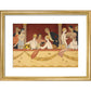 Eventails print in gold frame