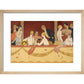 Eventails print in natural frame